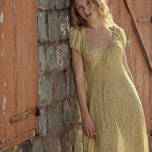 Dôen Sofia Maxi Dress in Moonflower Floral Yellow ASO Taylor Swift